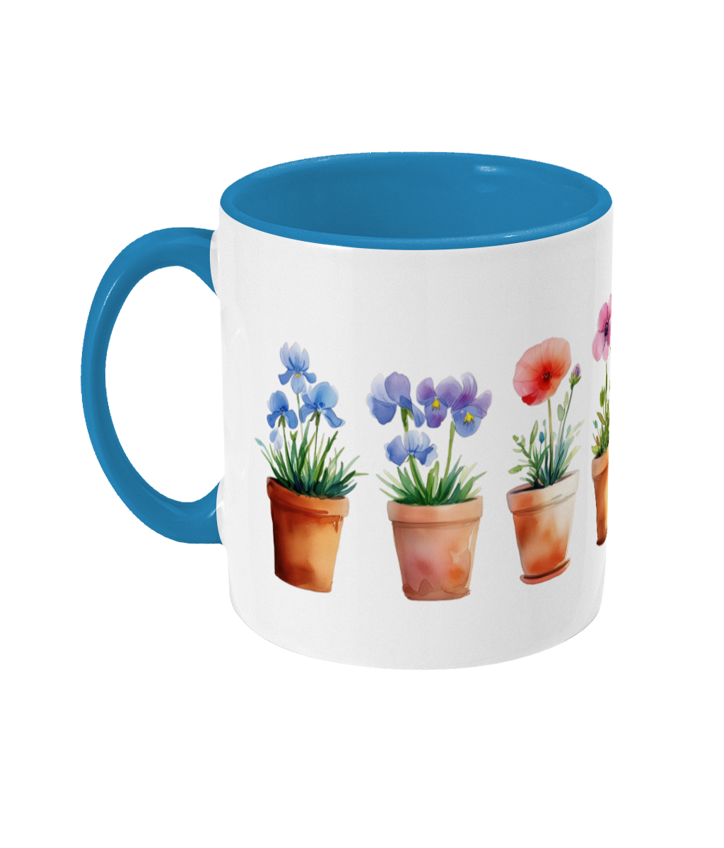 Colored Mug Flowers