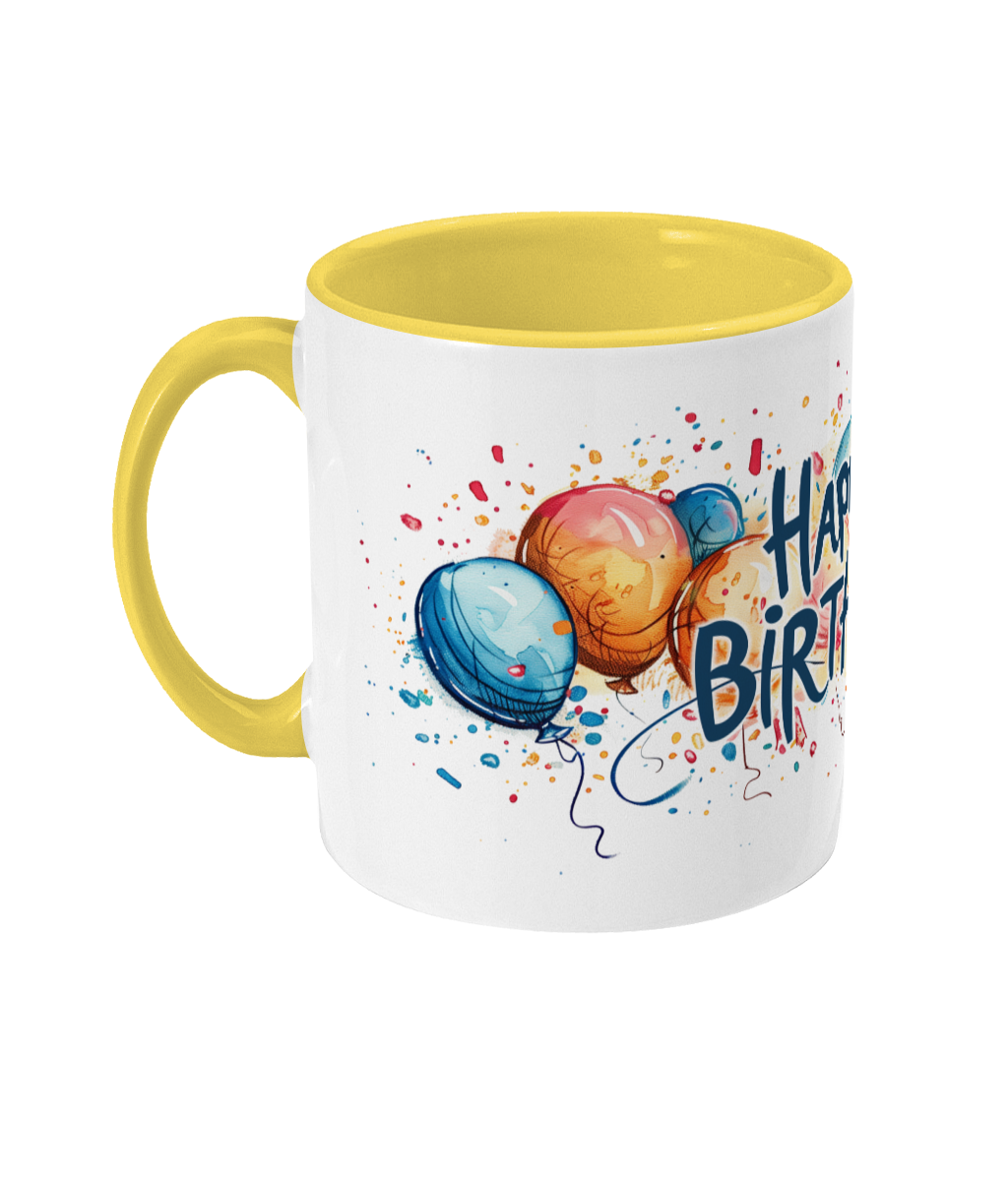 Tasse colorée Joyeux anniversaire