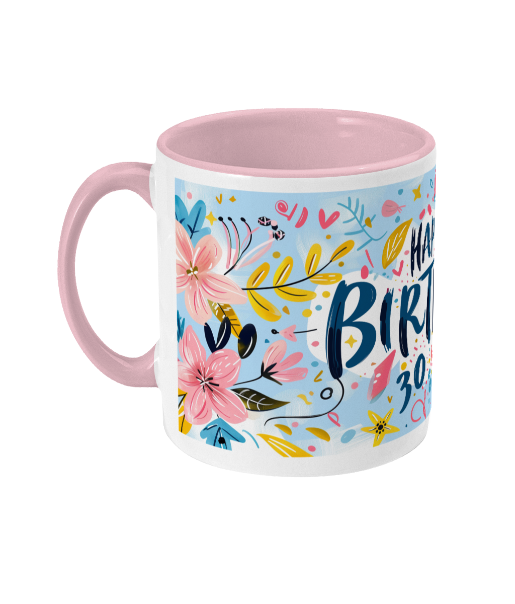 Tasse colorée Joyeux anniversaire 30 ans