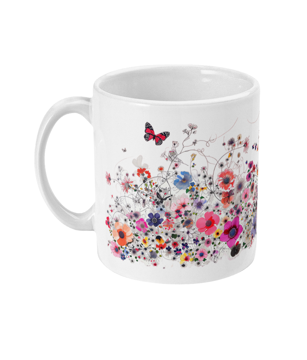 Fleurs dans une tasse