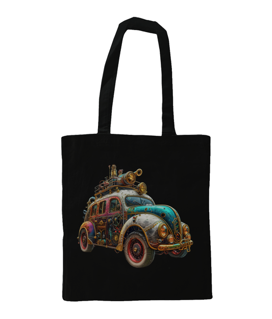 Bag Organic Cotton Steampunk Car