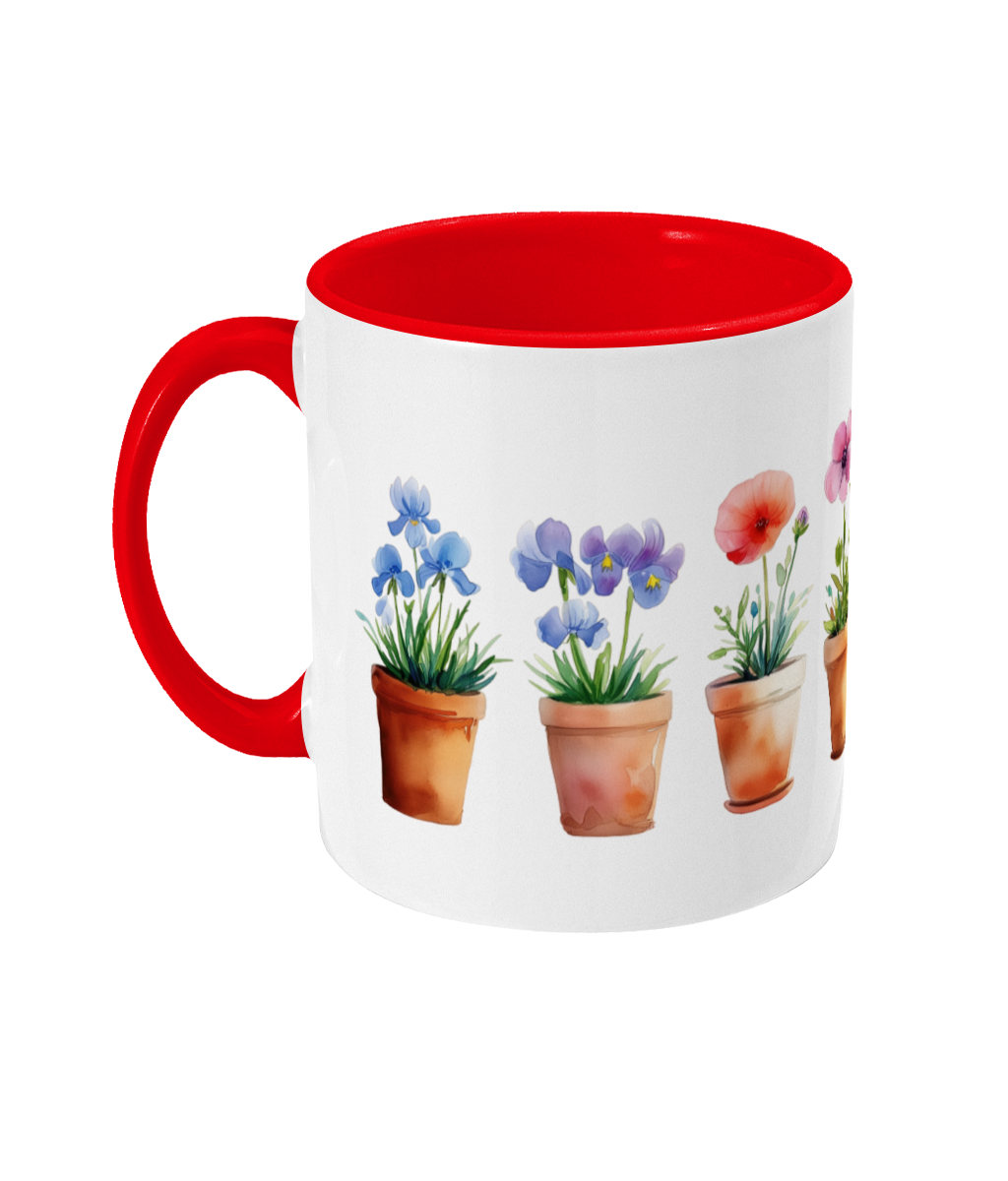 Colored Mug Flowers