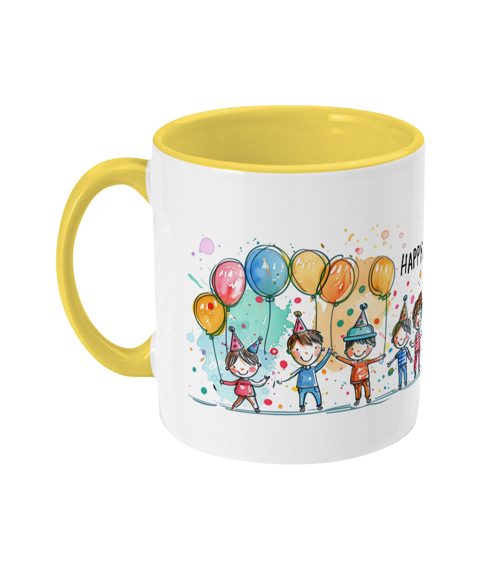 Tasse colorée Joyeux anniversaire