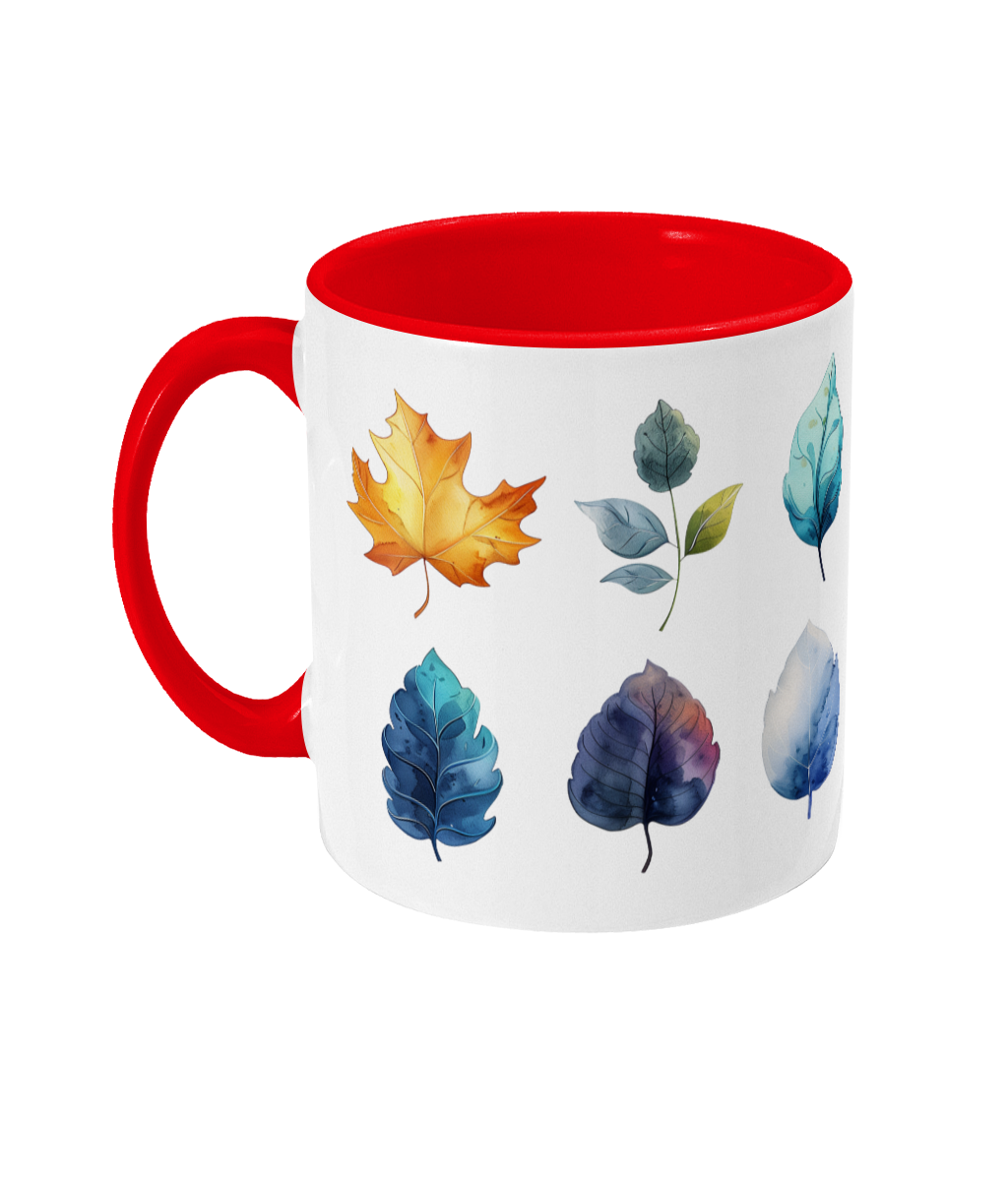 Colored Mug Mug Leaves