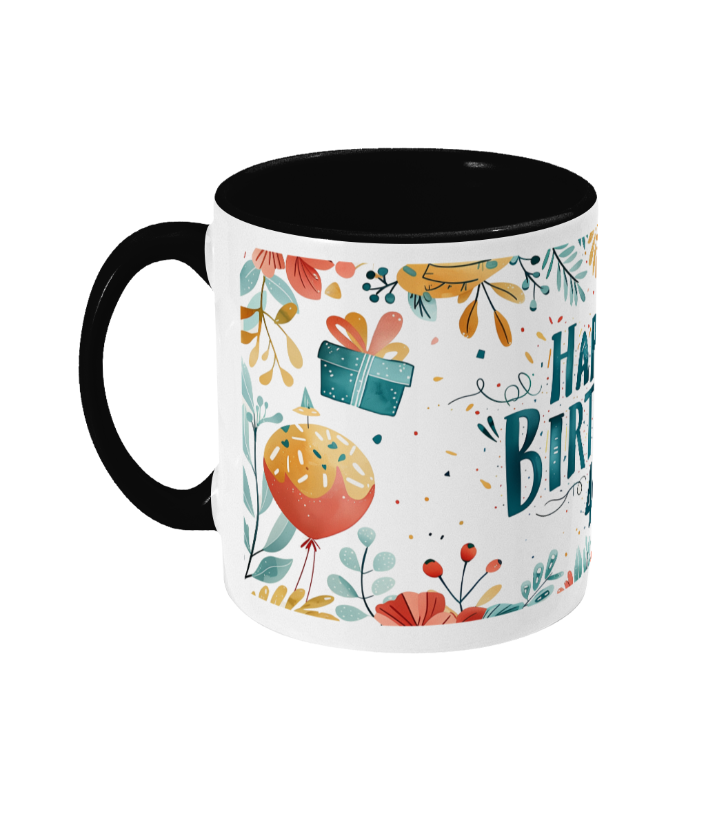 Tasse colorée Joyeux anniversaire 40 ans