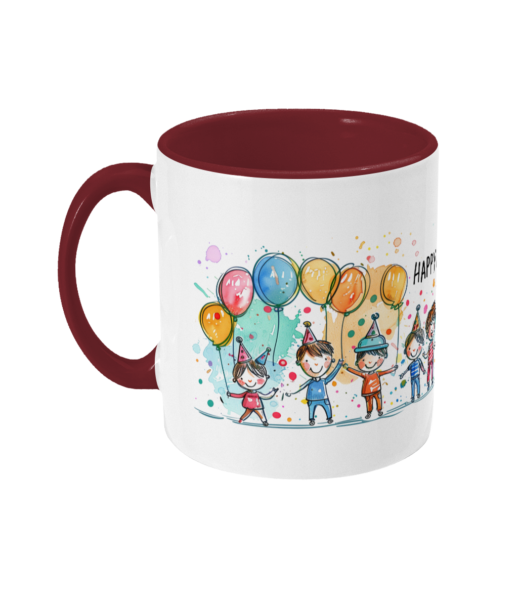Tasse colorée Joyeux anniversaire