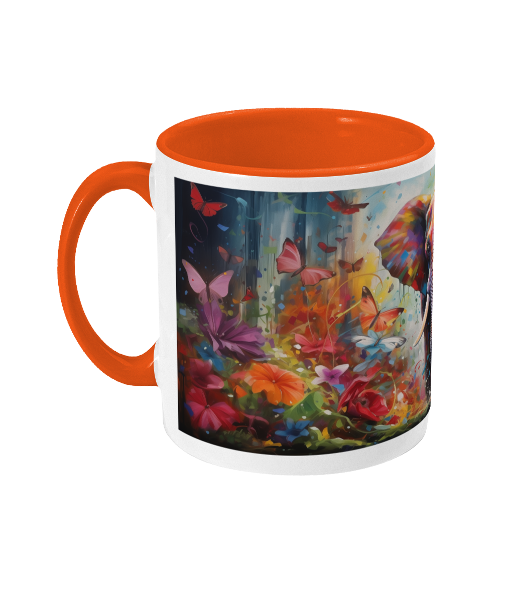 Colored Mug Elephant in the Forest