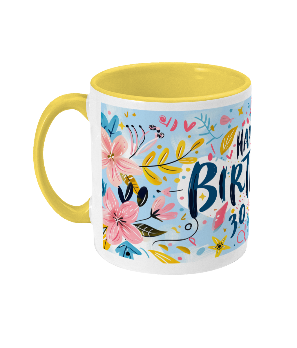 Tasse colorée Joyeux anniversaire 30 ans