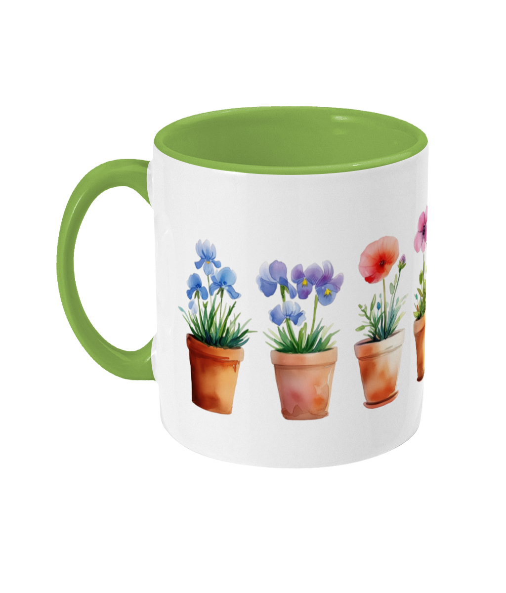 Colored Mug Flowers