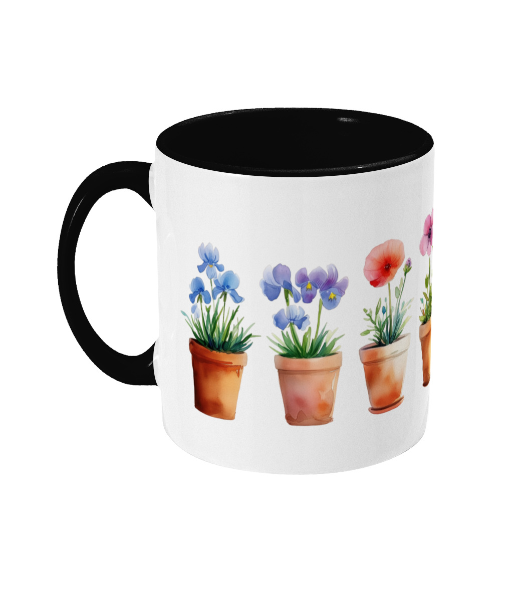 Colored Mug Flowers