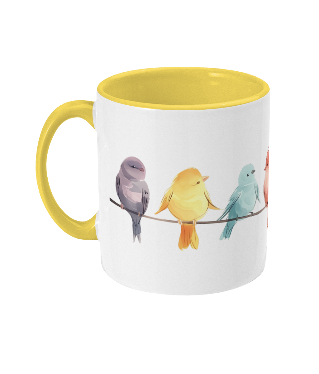 Colored Mug Birds