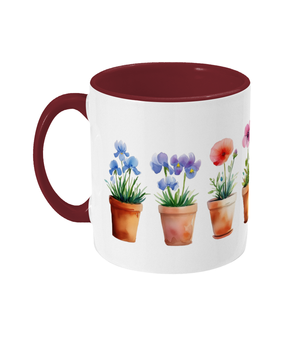 Colored Mug Flowers