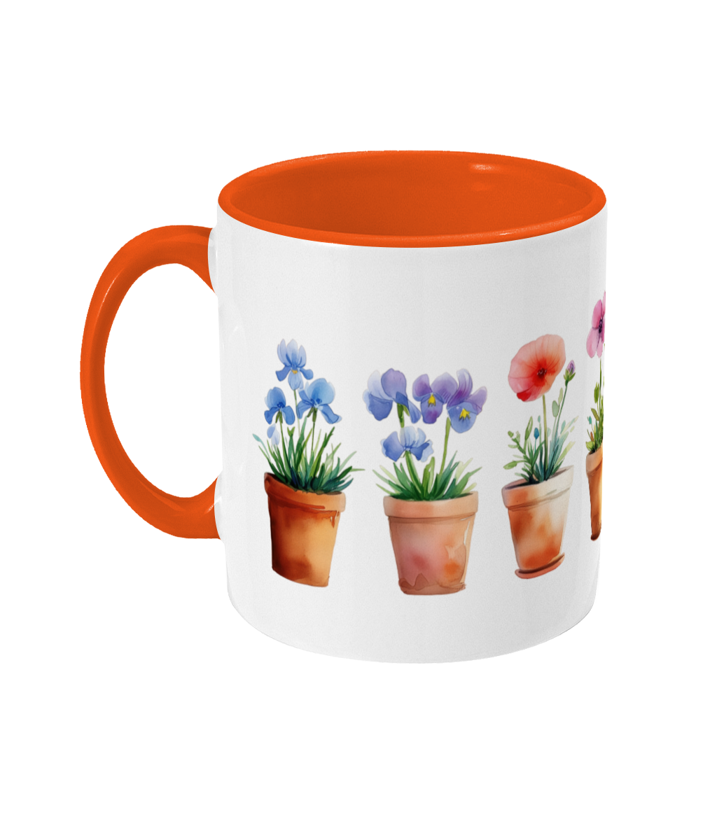 Colored Mug Flowers