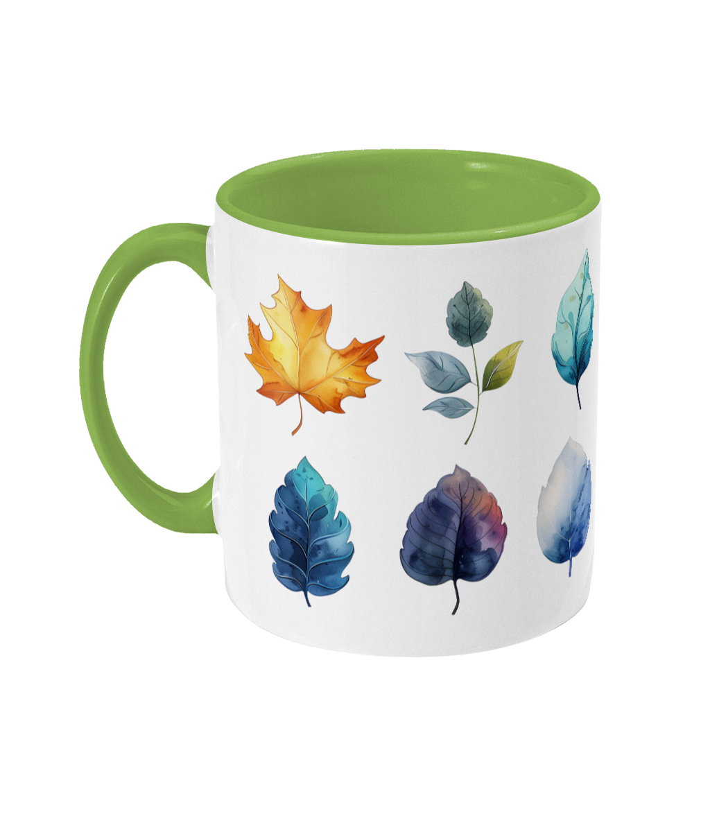 Colored Mug Mug Leaves