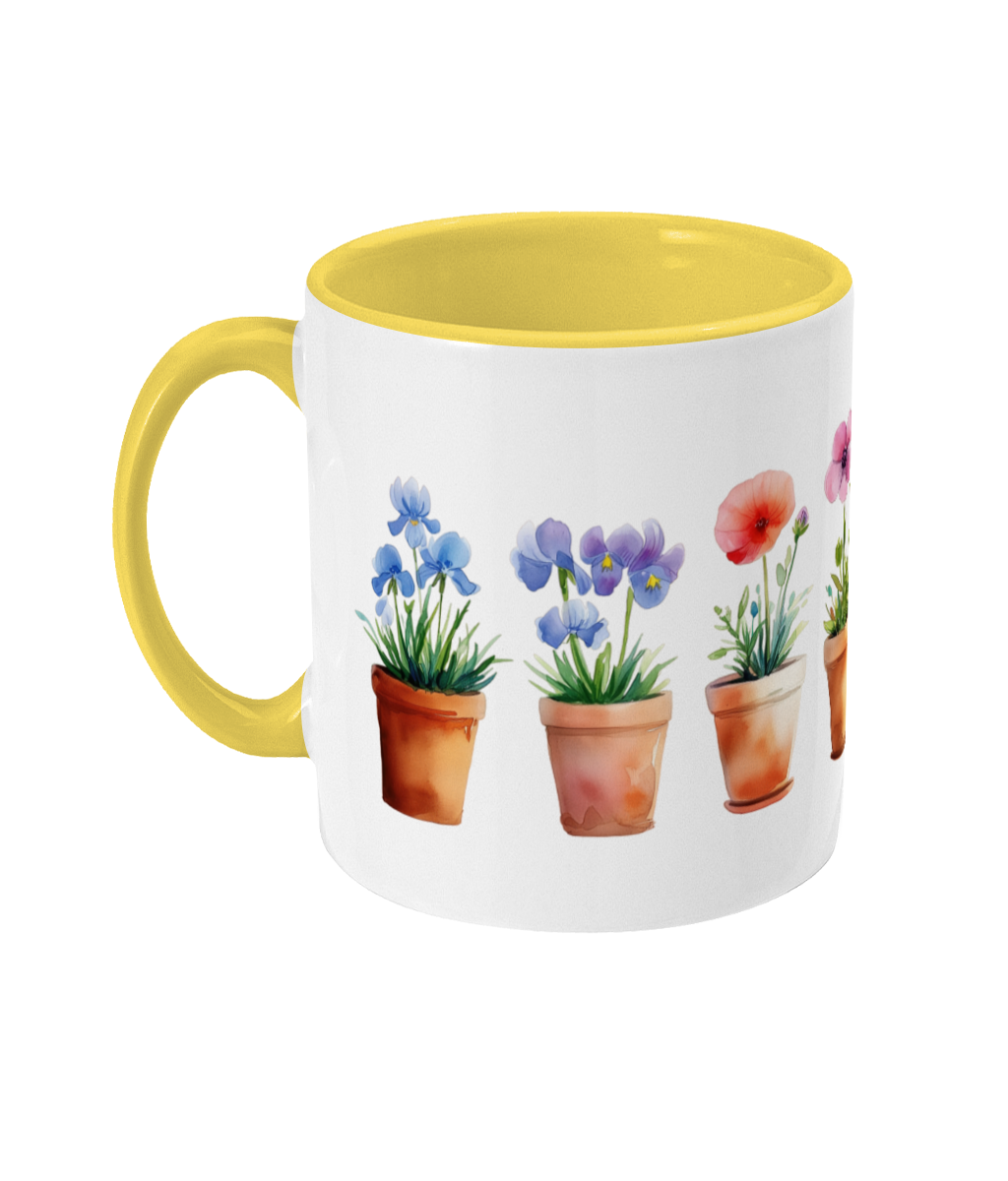 Colored Mug Flowers
