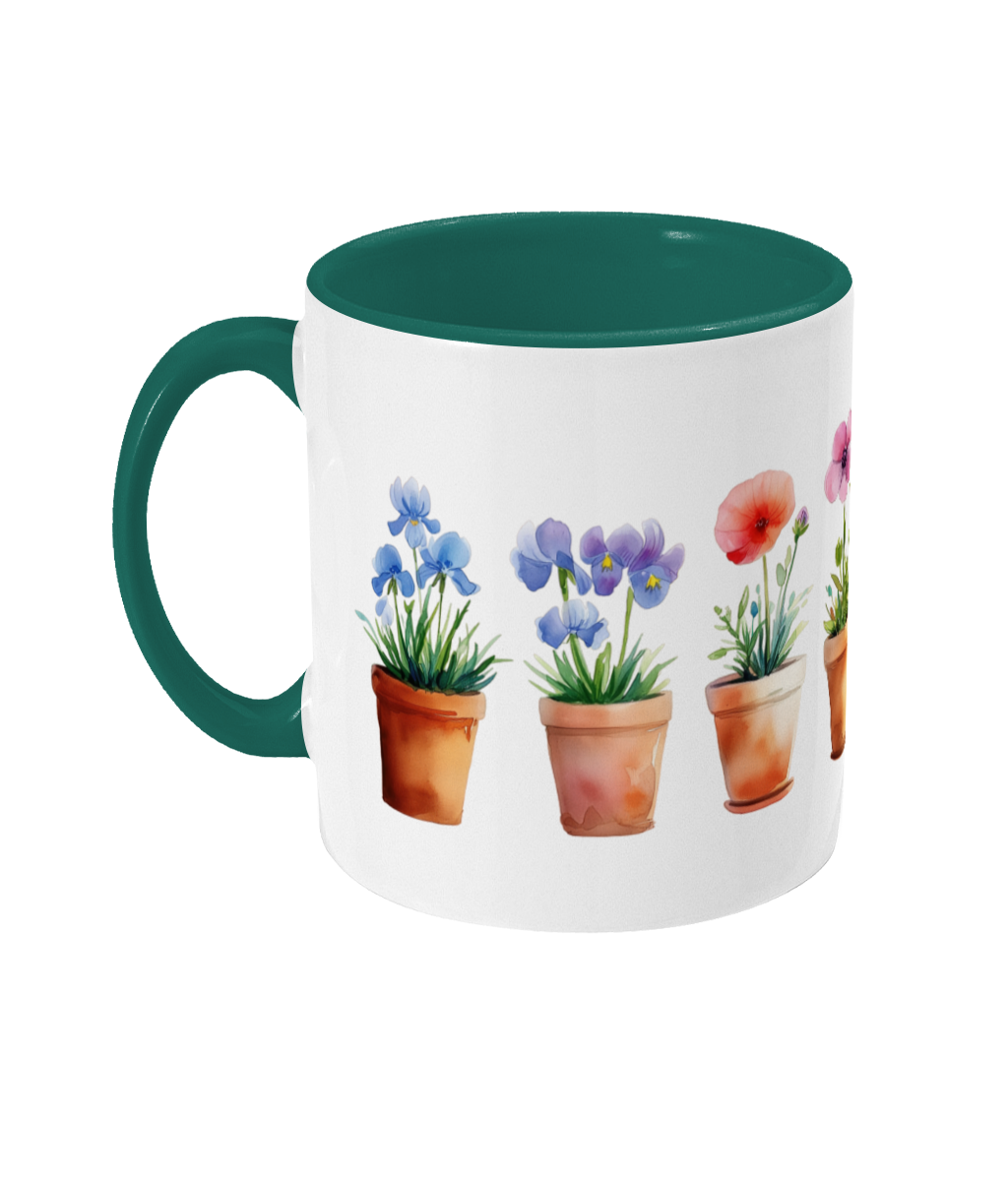 Colored Mug Flowers