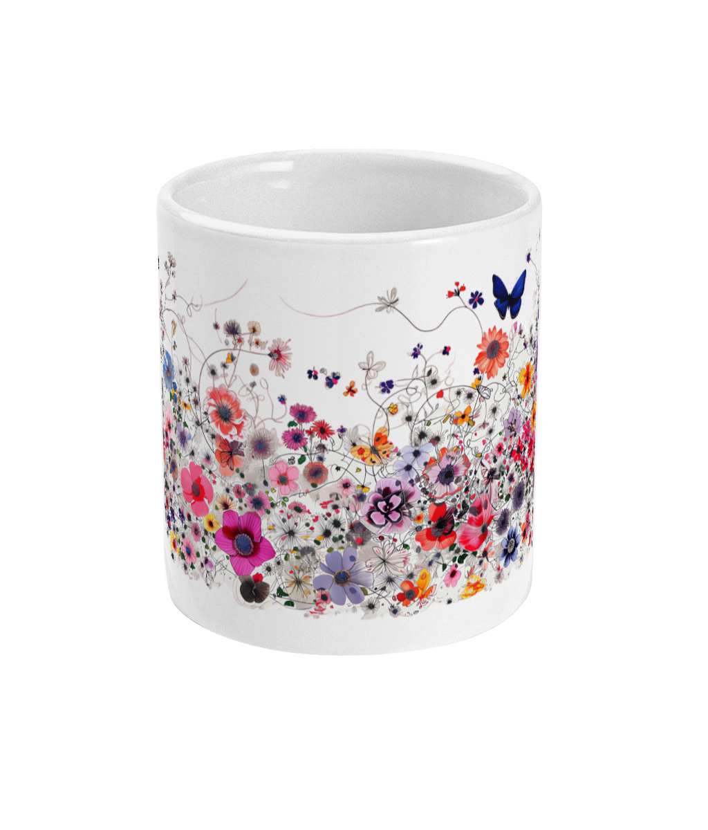 Fleurs dans une tasse