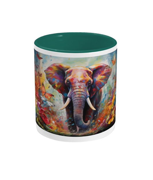 Mug coloré Éléphant dans la forêt