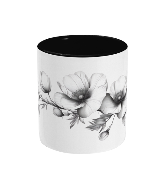 Fleurs colorées dans une tasse