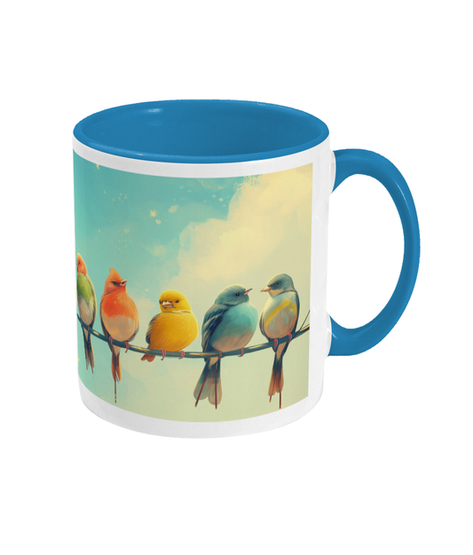Colored Mug Birds