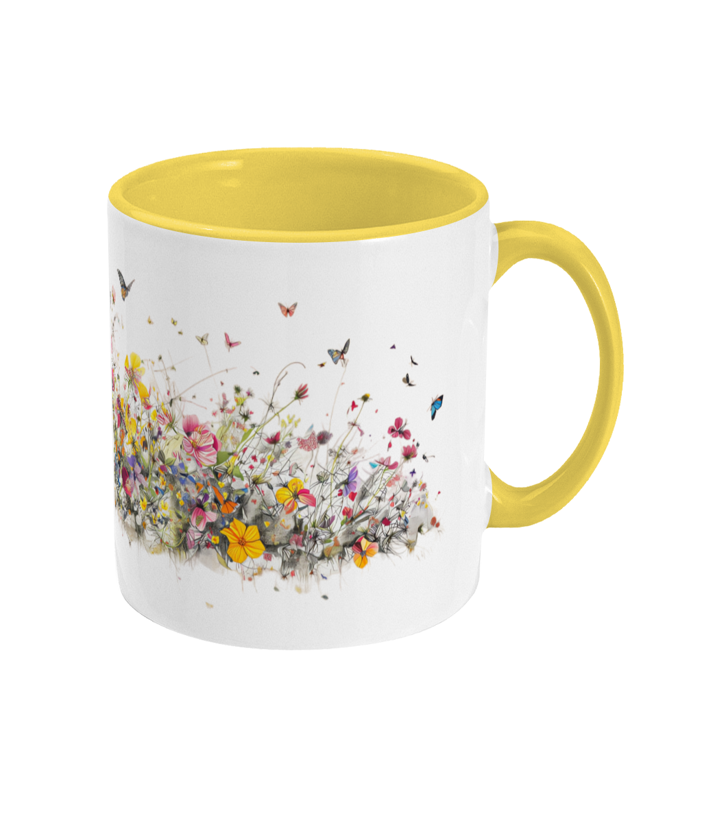 Colored Mug Flowers