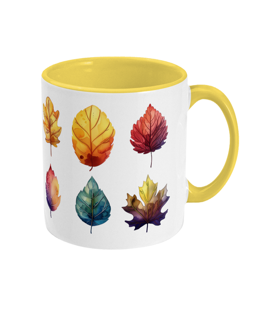 Colored Mug Mug Leaves