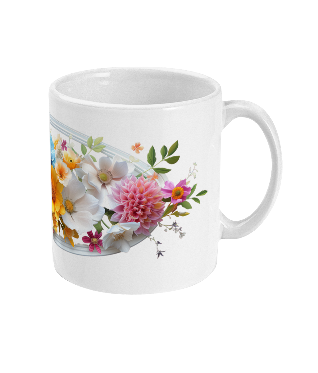 Fleurs dans une tasse