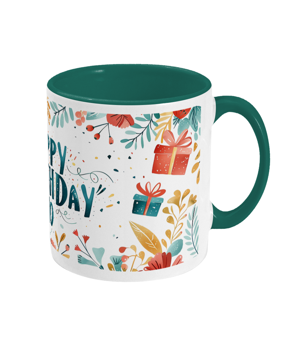 Tasse colorée Joyeux anniversaire 40 ans