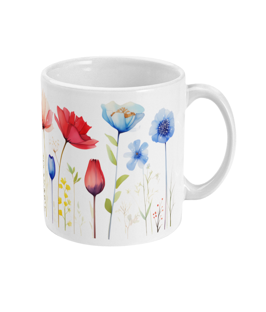 Fleurs dans une tasse