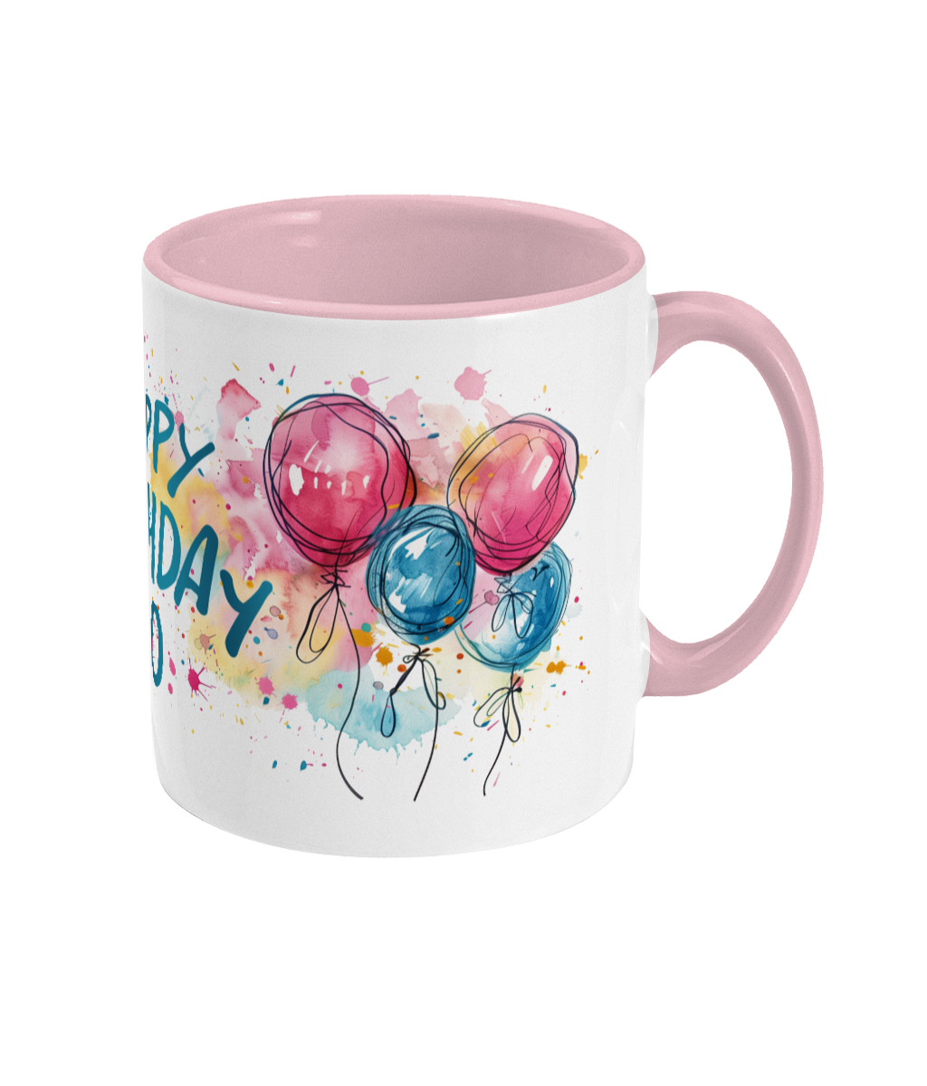 Tasse colorée Joyeux anniversaire 40 ans