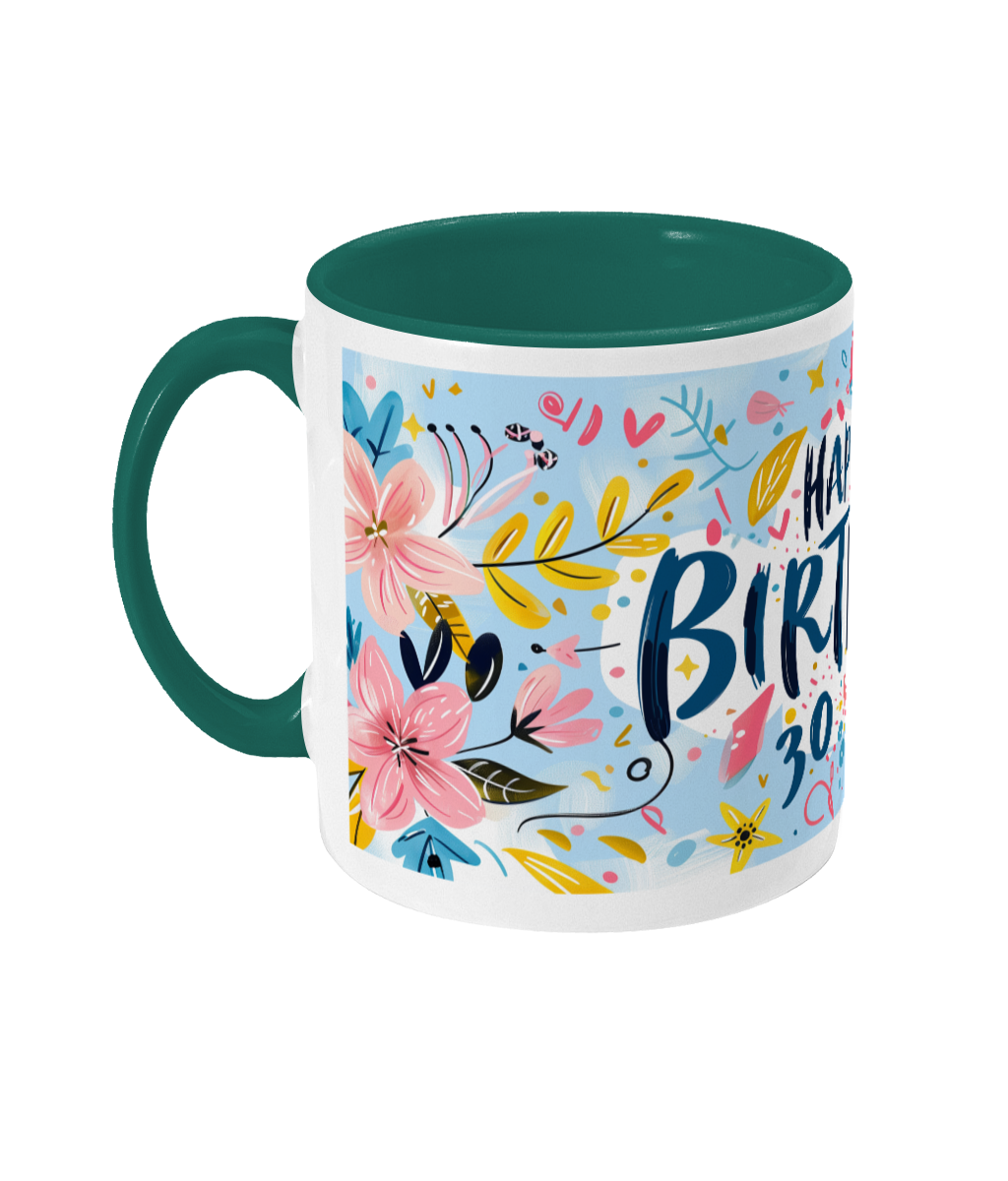 Tasse colorée Joyeux anniversaire 30 ans
