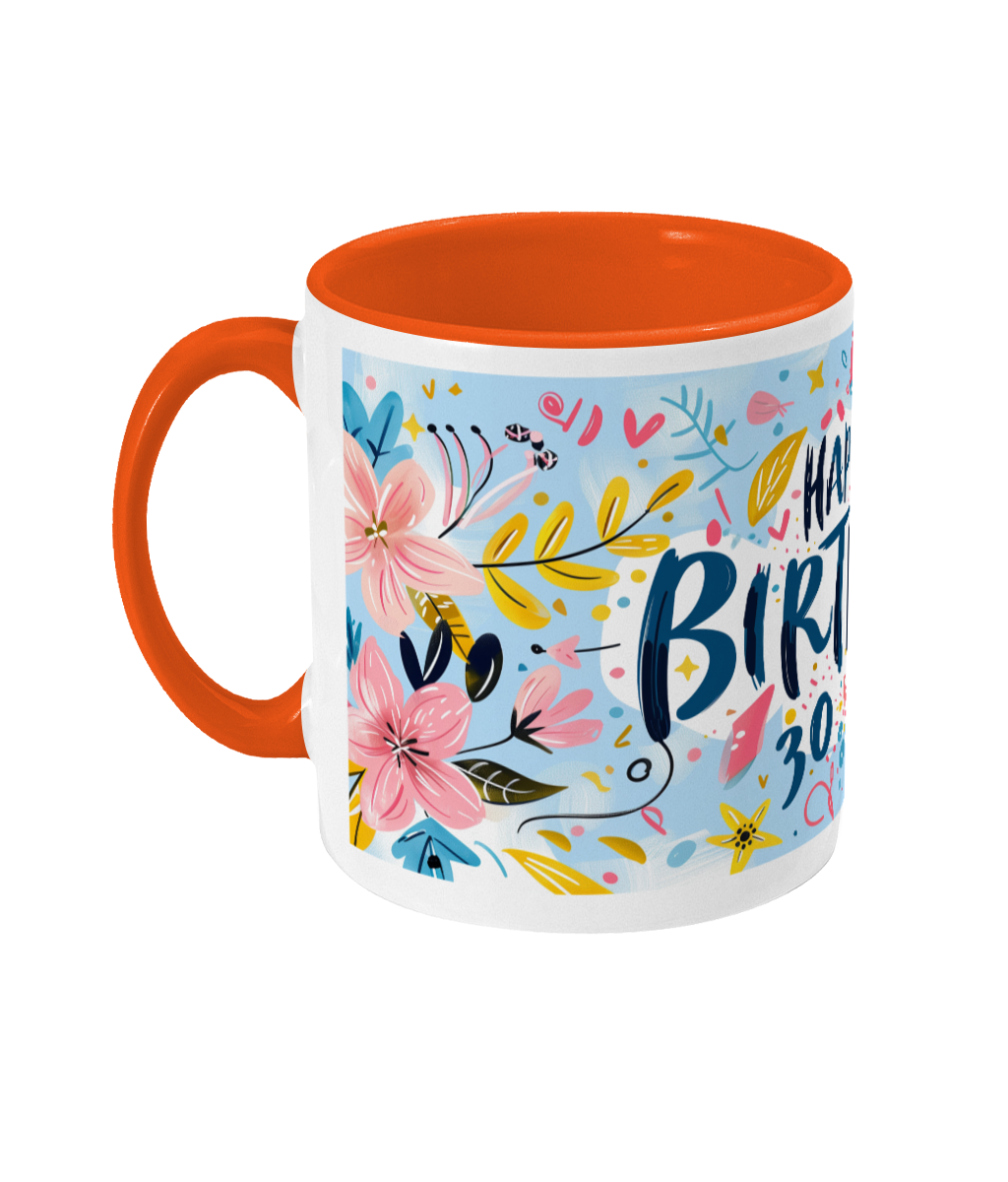 Tasse colorée Joyeux anniversaire 30 ans