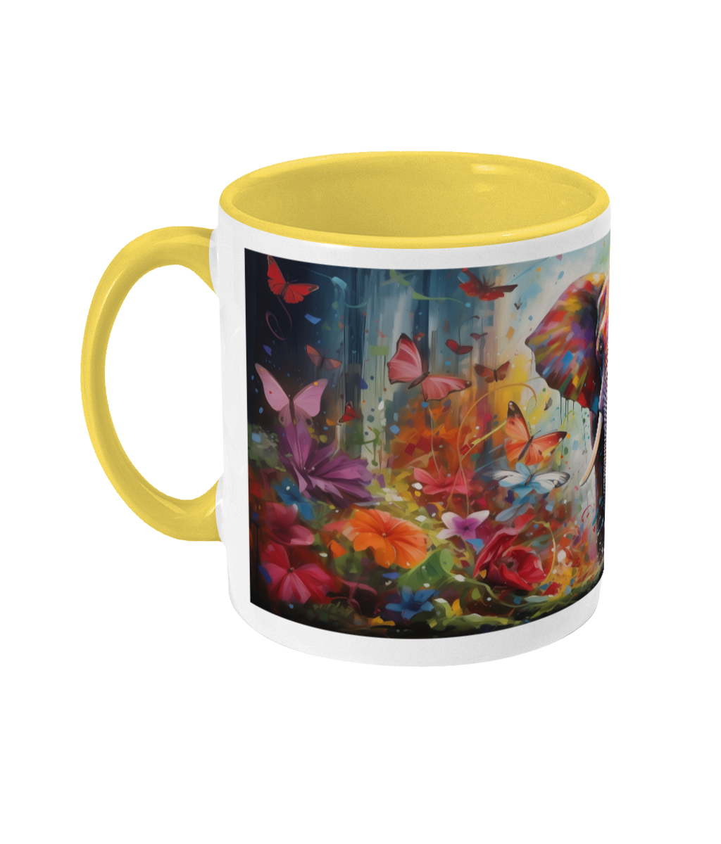 Colored Mug Elephant in the Forest