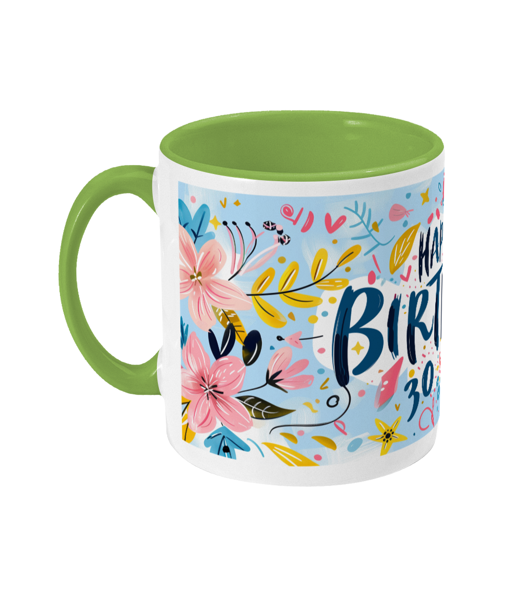 Tasse colorée Joyeux anniversaire 30 ans
