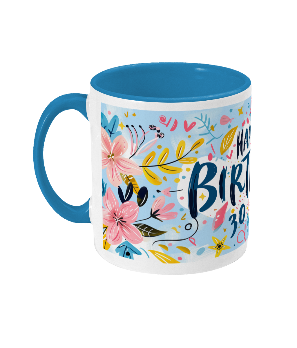 Tasse colorée Joyeux anniversaire 30 ans