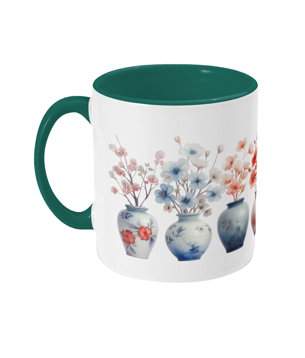 Colored Mug Flowers