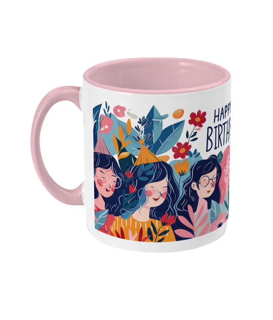 Tasse colorée Joyeux anniversaire