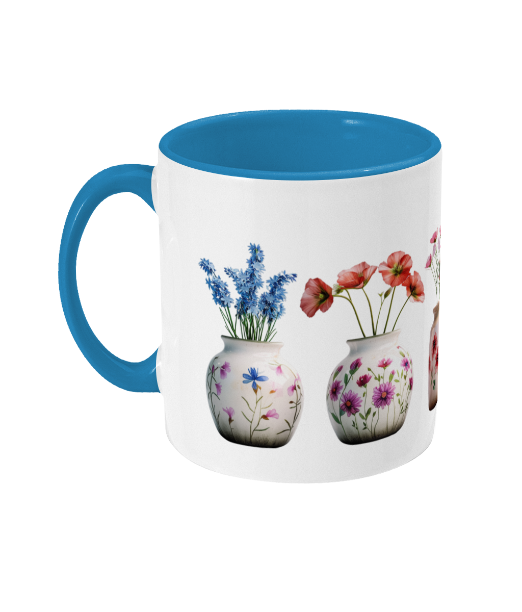 Colored Mug Flowers