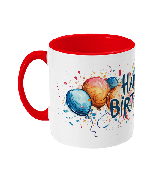 Tasse colorée Joyeux anniversaire