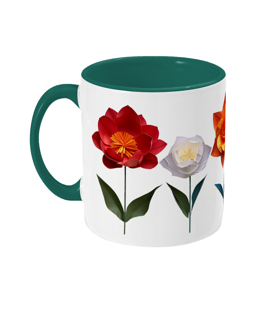 Colored Mug Flowers
