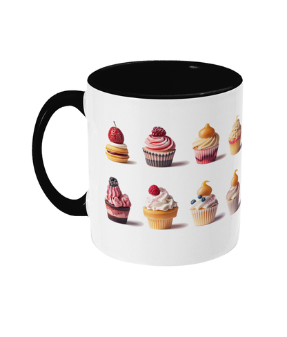 Pâtisseries colorées dans des tasses