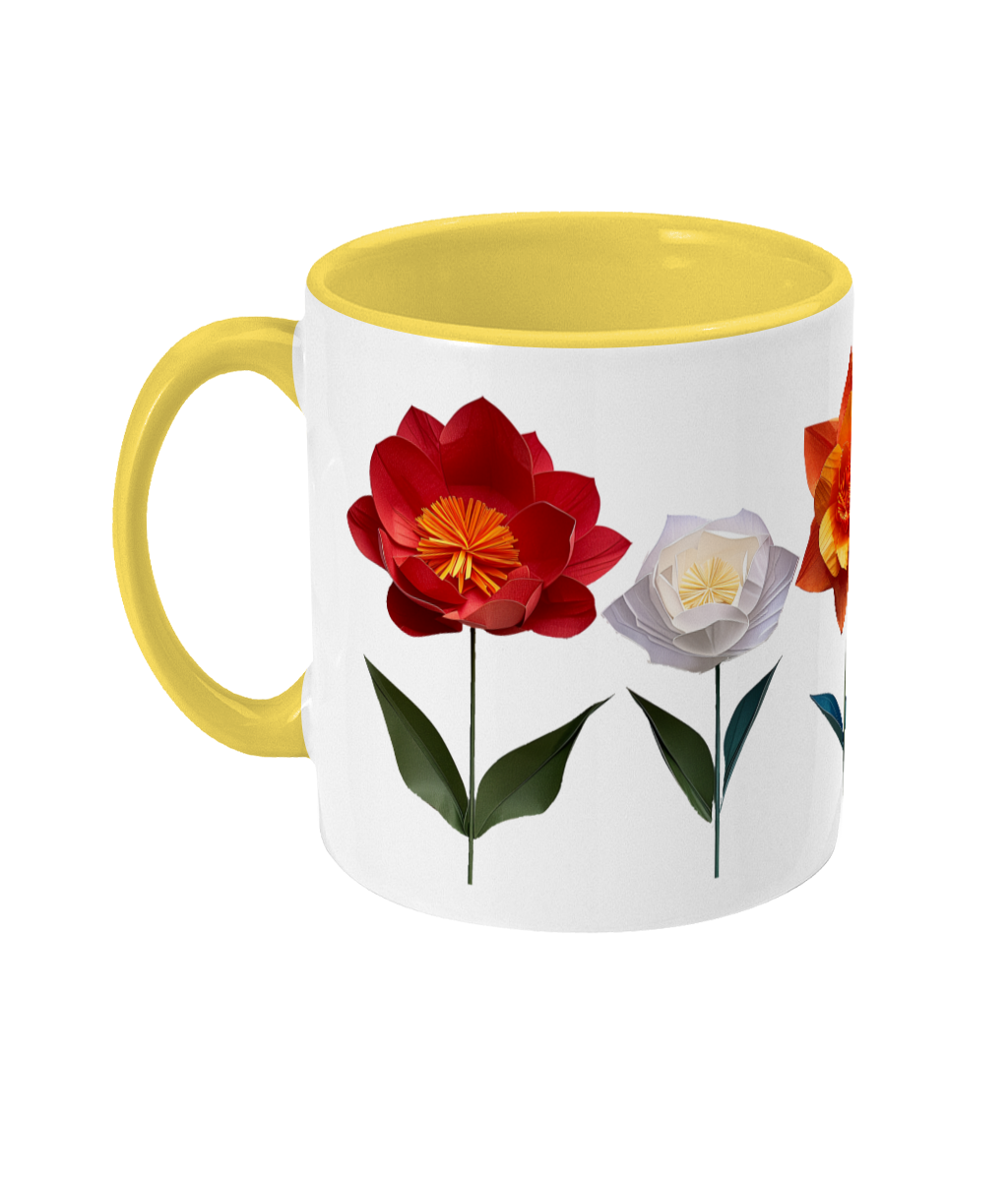 Colored Mug Flowers