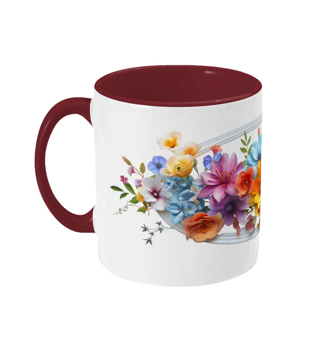 Colored Mug Flowers