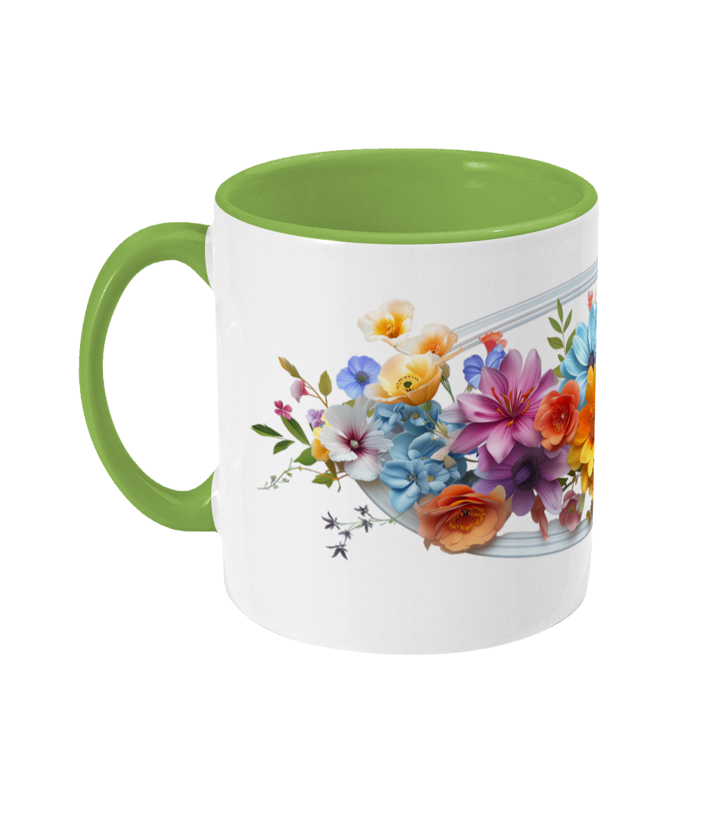 Colored Mug Flowers