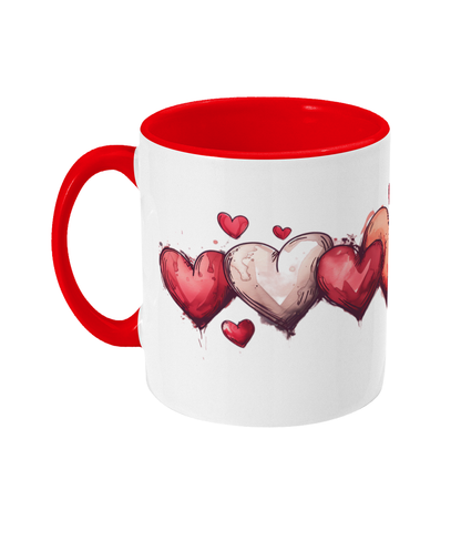 Tasses colorées en forme de cœur