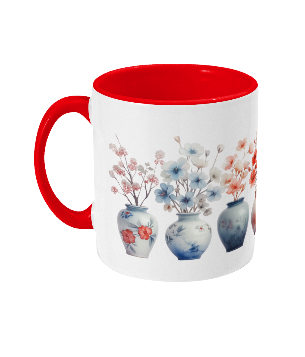 Colored Mug Flowers