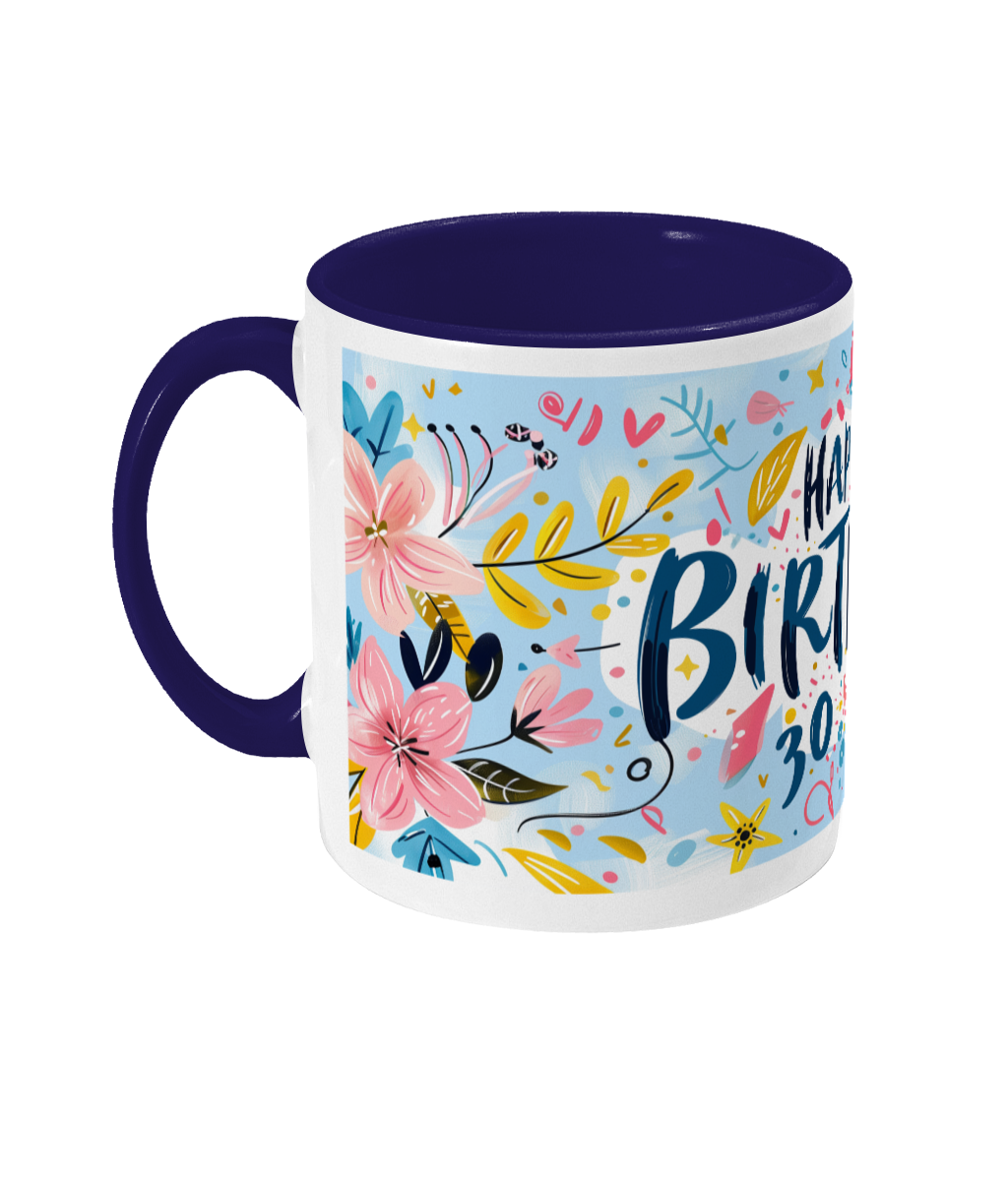 Tasse colorée Joyeux anniversaire 30 ans