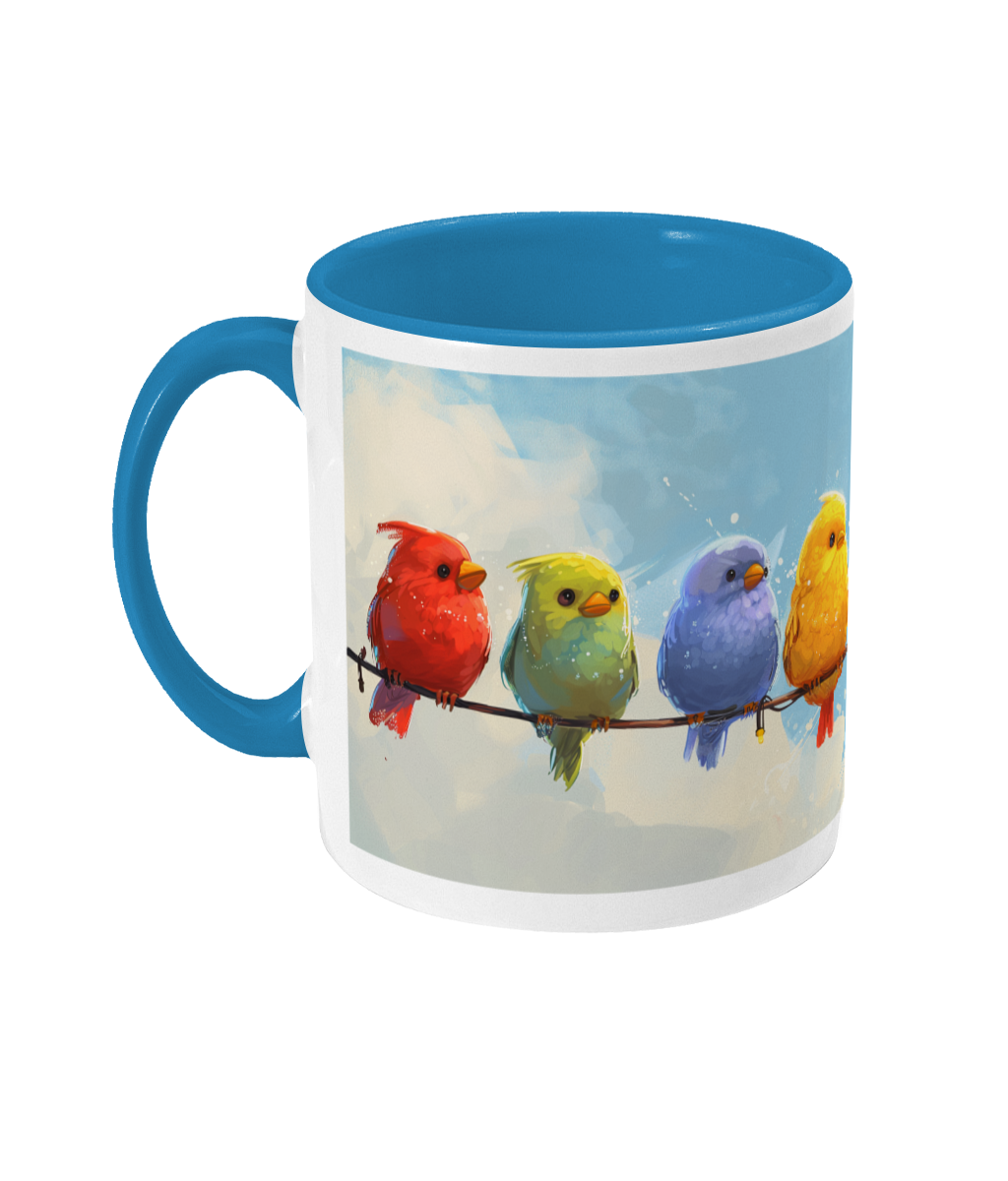 Gekleurde Mok Vogels