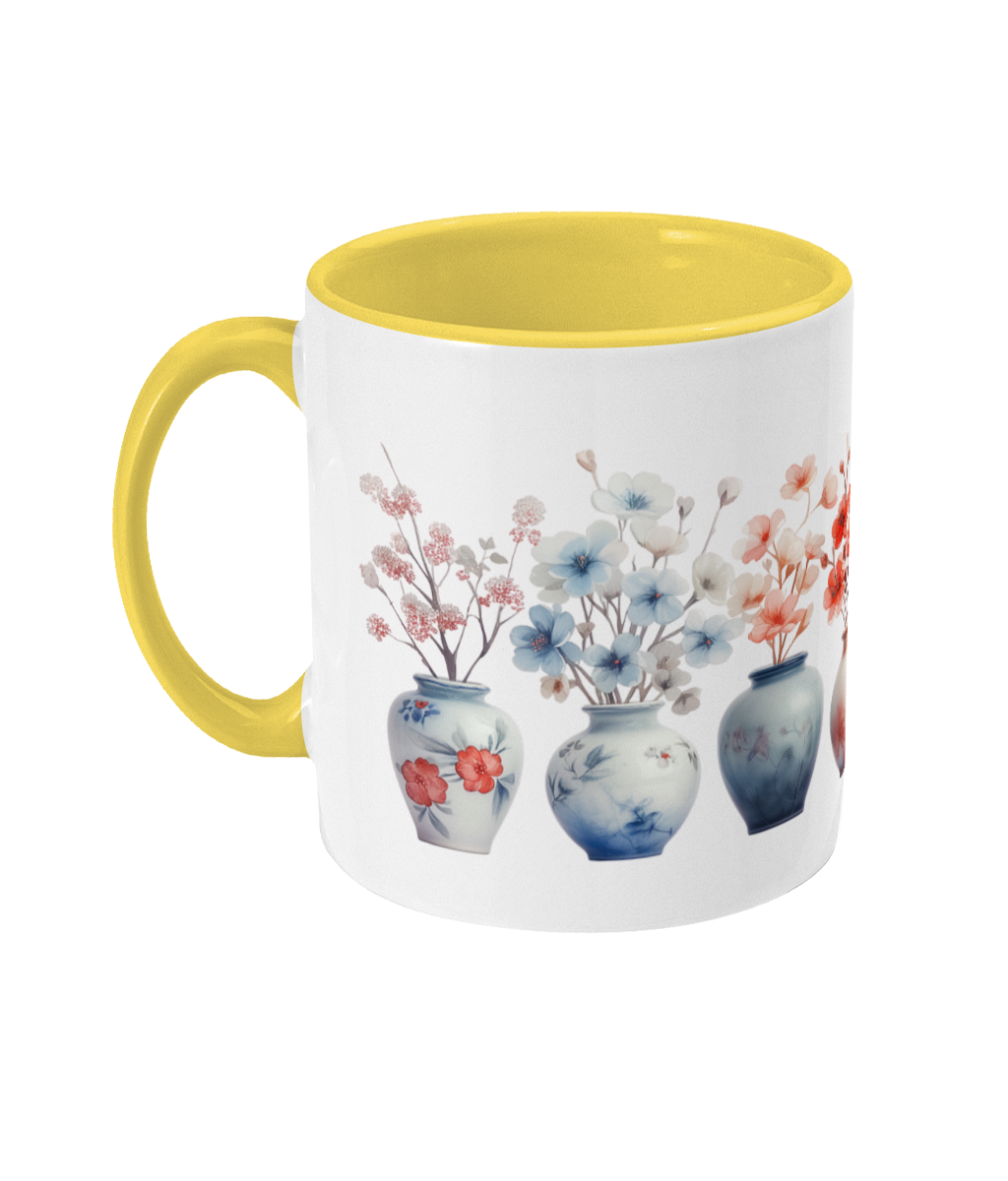 Colored Mug Flowers