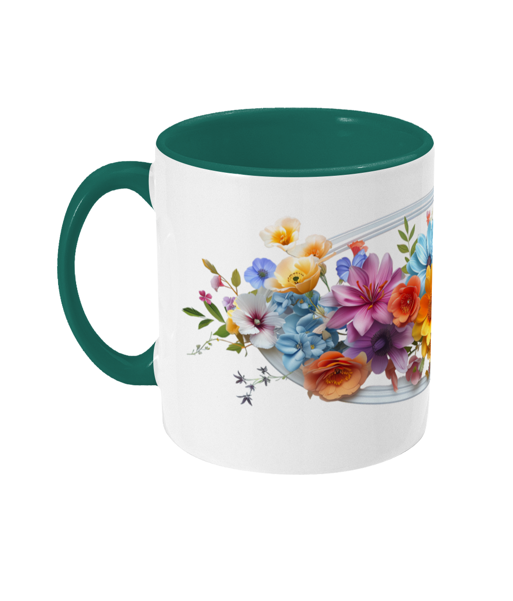 Colored Mug Flowers